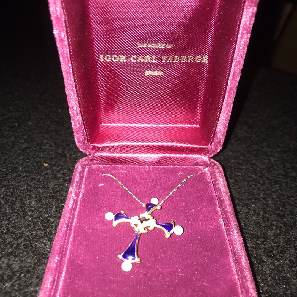 The Midnight Sapphire Cross Necklace
